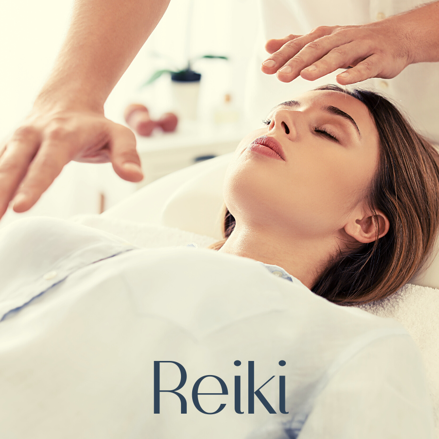 Woman getting Reiki Treatment